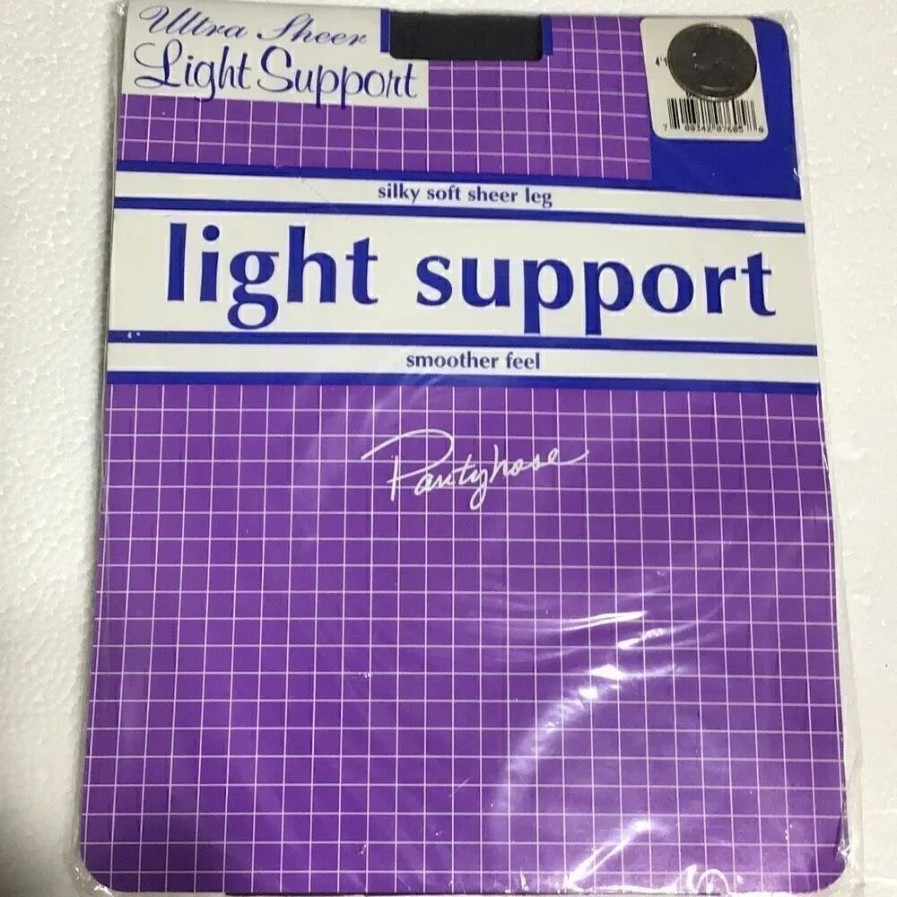 Vintage light support, ultrasheer, petite pantyhose